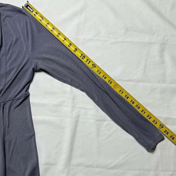 Downeast Basic Womens Cardigan Large Gray Open Front Long Sleeve - Picture 6 of 8